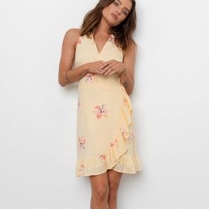 Rails Madison Eden Dress Yellow Wrap Floral Dress